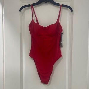 Vibrant Red Spaghetti Strap